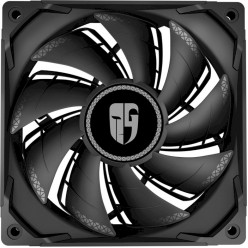 120mm Case Fan - DEEPCOOL Gamer Storm TF series -TF120S BLACK-, 120x120x25mm, 500-1800rpm, <17.6~31.3dBa, 64.4 CFM, Hydro Bearing, Radiator fan, 4Pin, PWM, MTBF >40000 hours, Black